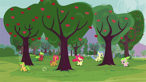 GIF animado (73286) Manzanos my little pony