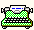 GIF animado (65075) Maquina escribir verde