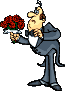 GIF animado (72161) Mayordomo con flores
