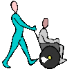 GIF animado (72220) Medico empujando silla de ruedas