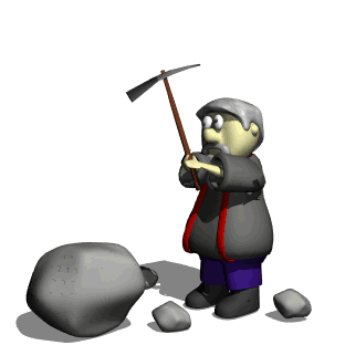 GIF animado (72273) Minero picando piedra