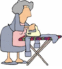 GIF animado (71431) Mujer ama casa planchando