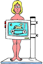 GIF animado (62105) Mujer en una maquina de rayos x