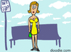 GIF animado (70719) Mujer esperando autobus