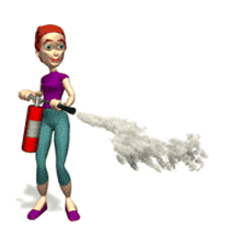 GIF animado (64979) Mujer extintor