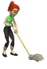 GIF animado (62938) Mujer fregando suelo