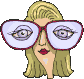 GIF animado (70703) Mujer gafas grandes