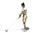 GIF animado (70771) Mujer jugando golf