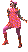 GIF animado (70760) Mujer rosa bailando