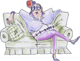 GIF animado (63793) Mujer sentada sofa