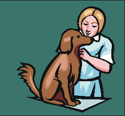GIF animado (72733) Mujer veterinaria perro