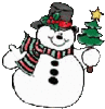 GIF animado (60412) Muneco nieve abeto