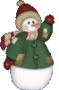 GIF animado (60299) Muneco nieve abrigado