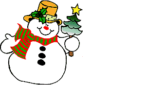 GIF animado (60414) Muneco nieve arbol navidad