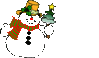 GIF animado (60414) Muneco nieve arbol navidad