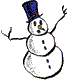GIF animado (60305) Muneco nieve asustado