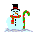 GIF animado (60417) Muneco nieve baston caramelo