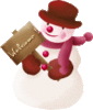 GIF animado (60312) Muneco nieve bienvenido