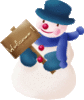 GIF animado (60313) Muneco nieve bienvenido