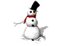 GIF animado (60396) Muneco nieve brazo