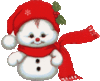 GIF animado (60420) Muneco nieve bufanda roja