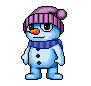 GIF animado (60324) Muneco nieve corazon