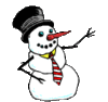 GIF animado (60325) Muneco nieve corbata
