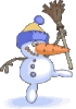 GIF animado (60333) Muneco nieve escoba