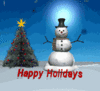 GIF animado (60426) Muneco nieve felices fiestas