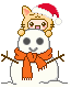 GIF animado (60259) Muneco nieve gato