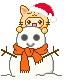 GIF animado (60259) Muneco nieve gato