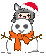 GIF animado (60431) Muneco nieve gato