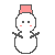 GIF animado (60262) Muneco nieve gorro rosa
