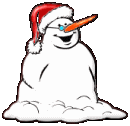 GIF animado (60432) Muneco nieve gorro santa