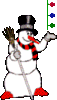 GIF animado (60433) Muneco nieve luces