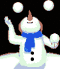 GIF animado (60342) Muneco nieve malabarista
