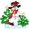 GIF animado (60435) Muneco nieve navideno