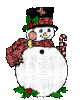 GIF animado (60436) Muneco nieve navideno