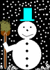 GIF animado (60344) Muneco nieve negro