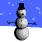 GIF animado (60405) Muneco nieve nevada