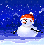 GIF animado (60437) Muneco nieve nevando