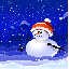 GIF animado (60437) Muneco nieve nevando
