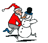 GIF animado (60441) Muneco nieve papa noel