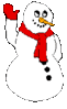 GIF animado (60353) Muneco nieve saludo
