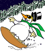 GIF animado (60354) Muneco nieve snowboard