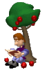 GIF animado (73288) Newton bajo manzano