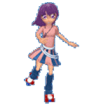 Imagen GIF de Nina aprendiendo patinar animado