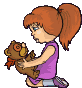 GIF animado (71070) Nina besando peluche