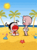 GIF animado (70092) Nina llorando playa