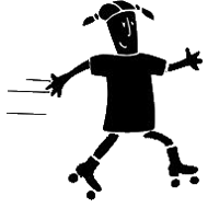 Imagen GIF de Nina patines animado